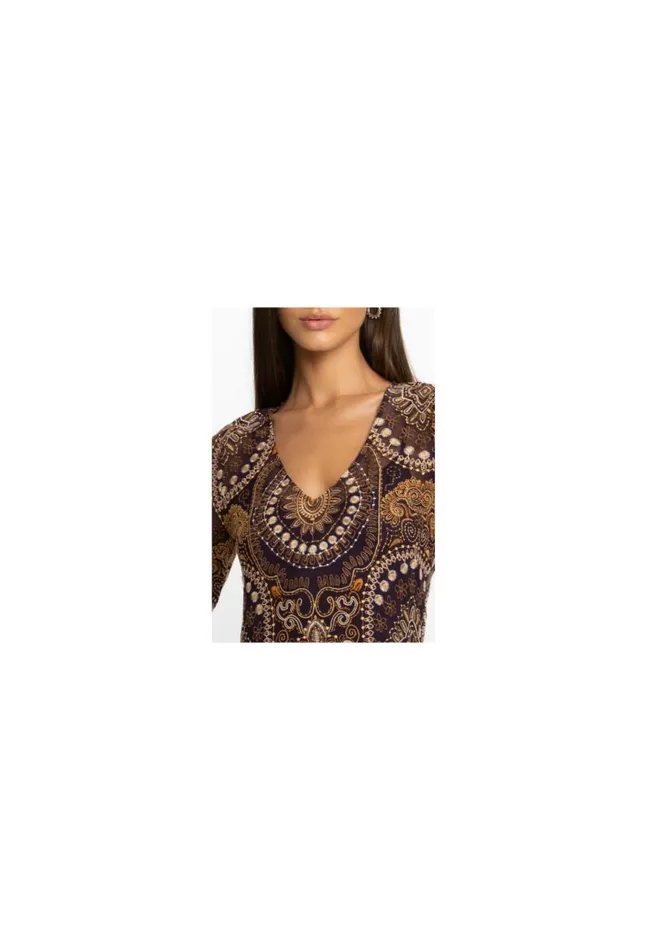 Women Loving Is Easy Mesh Midi Dress Multi Johnny Was Dresses