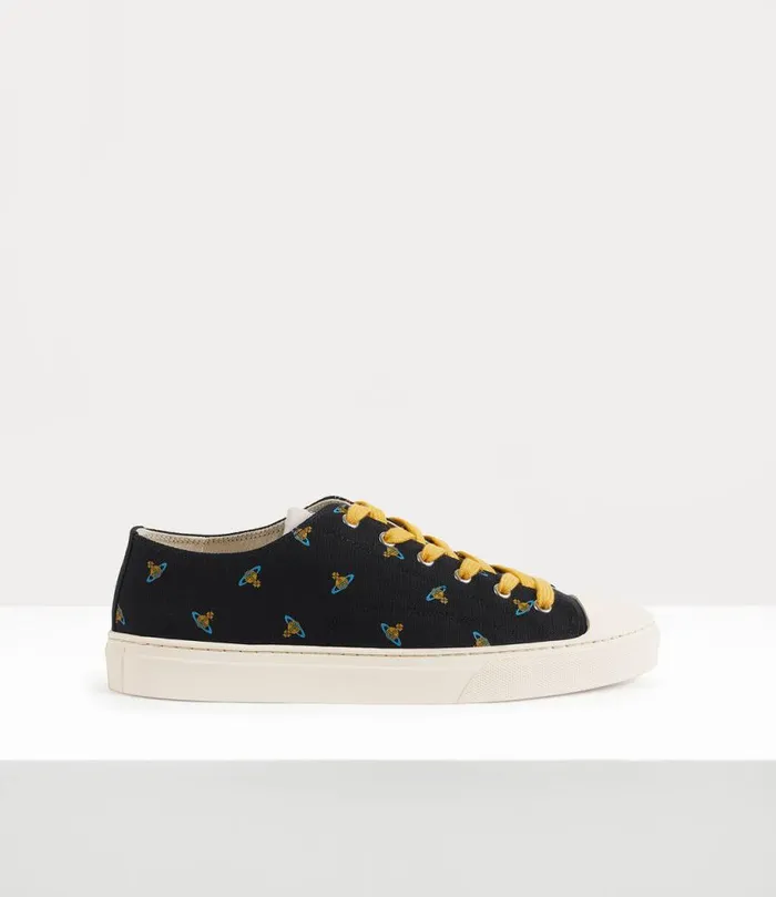 Women Low Top Canvas Plimsoll Blackbabyorbs Vivienne Westwood Trainers