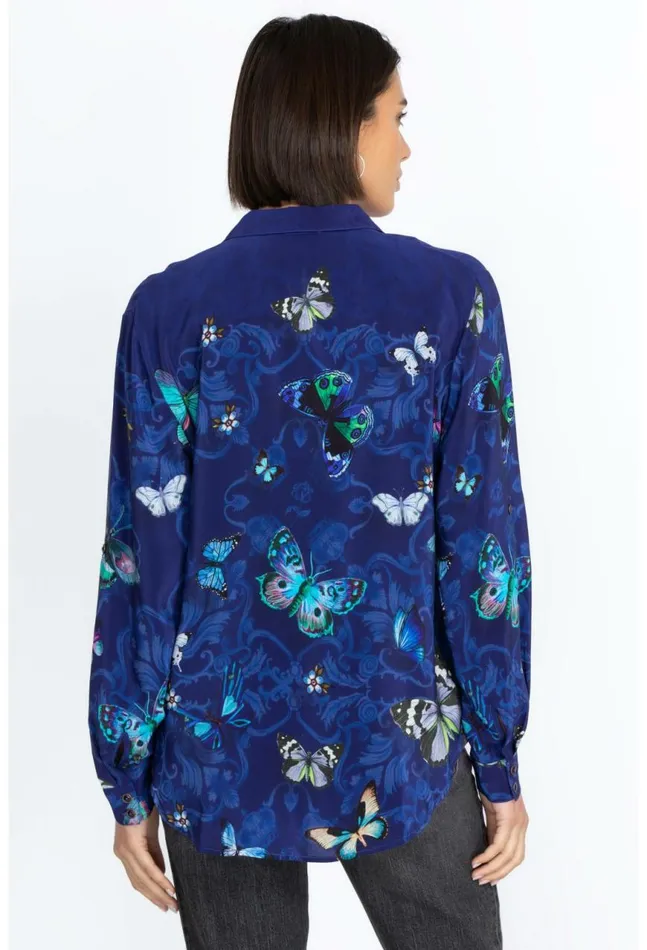 Women Marina Button Down Shirt Holly Johnny Was Tops