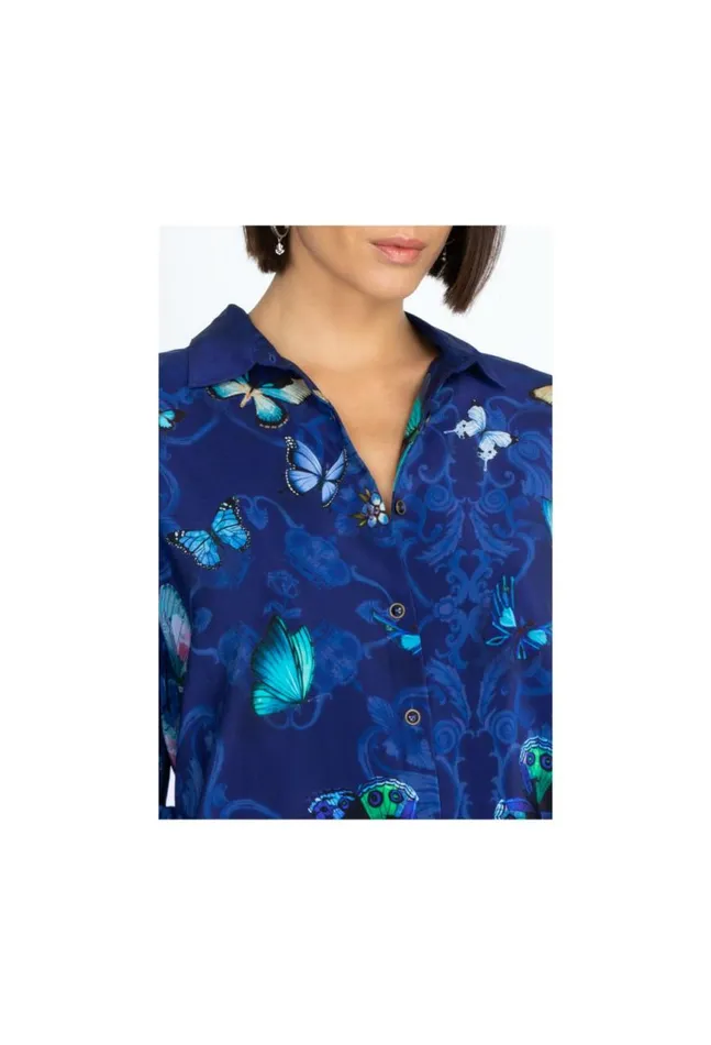Women Marina Button Down Shirt Holly Johnny Was Tops