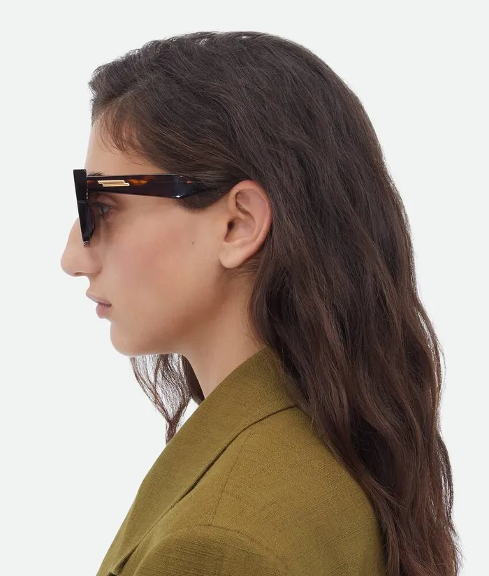 WomenMen Bottega Veneta Sunglasses Classic Square Sunglasses Havana Brown