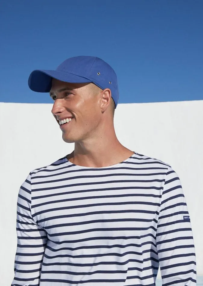 WomenMen Breton Striped Shirts Saint James MINQUIERS MODERN White Navy