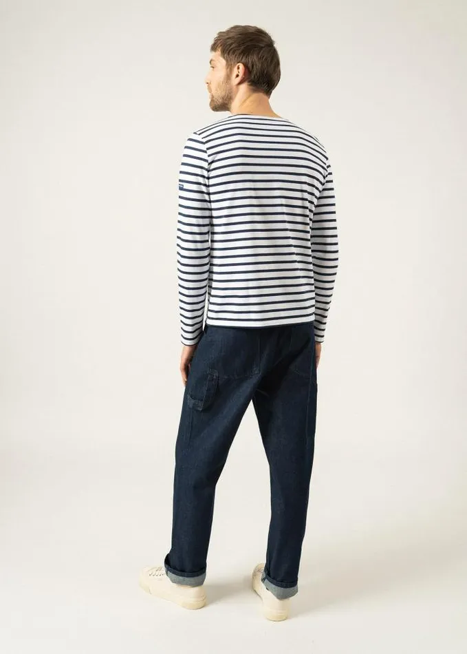 WomenMen Breton Striped Shirts Saint James MINQUIERS MODERN White Navy