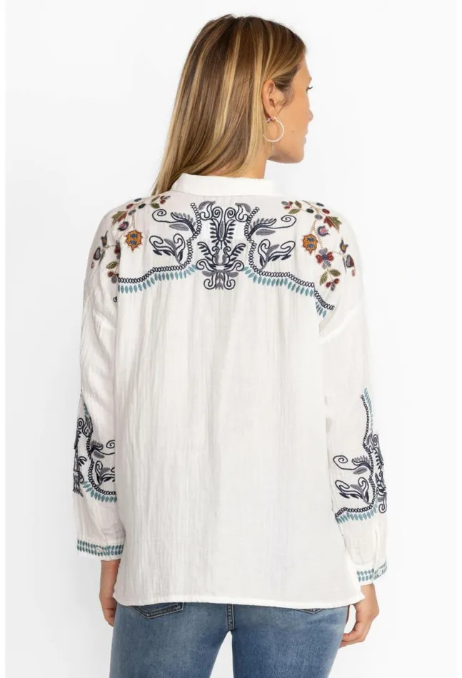 Women Merrick Blouse Natural Johnny Was Tops