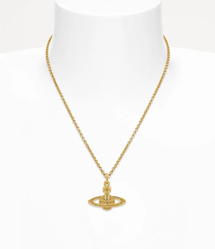 Women Mini Bas Relief Pendant Necklace Goldlightcoloradotopaz Vivienne Westwood Necklaces
