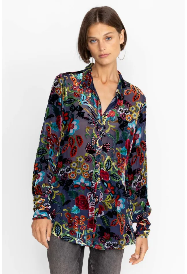 Women Minto Burnout Yrene Blouse Minto Johnny Was Tops