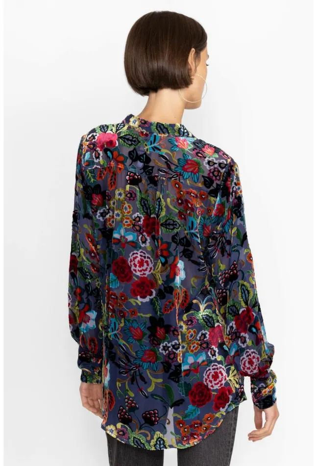 Women Minto Burnout Yrene Blouse Minto Johnny Was Tops
