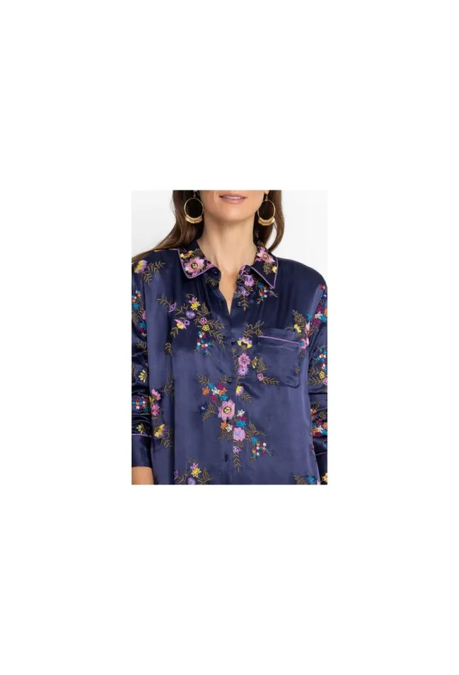 Women Misty Rayon Easy Pant Sapphire Blue Johnny Was Bottoms