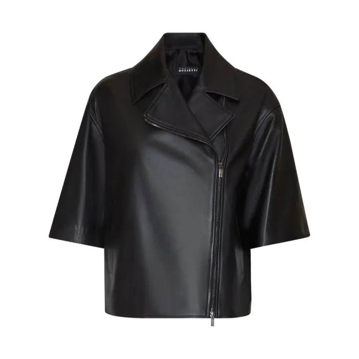 Women Nappa Leather Cape Black Fratelli Rossetti View All