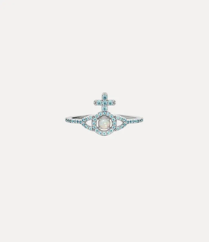 Women Olympia Ring Platinumturquoiseczwhitesyntheticopa Vivienne Westwood Classic Styles Women Olympia Ring Platinumturquoiseczwhitesyntheticopa Vivienne Westwood Classic Styles
