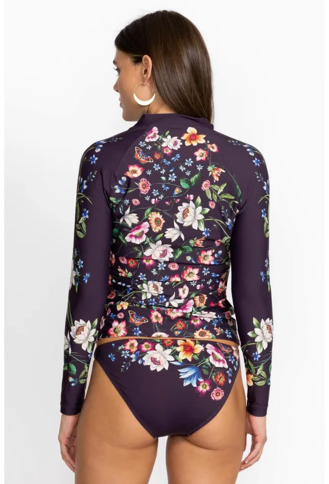 Women Ombre Garden Long Sleeve Surf Shirt Ombre Garden Johnny Was TwoPieces