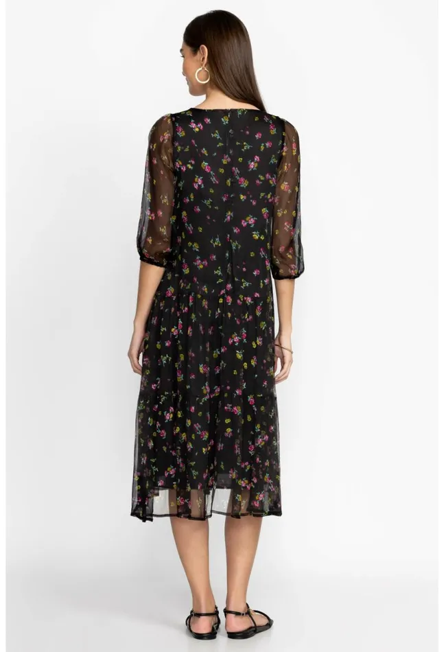 Women Paige Midi Dress Little Ditsy Johnny Was Dresses