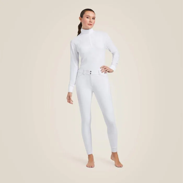 Women Pants and Shorts Ariat Tri Factor Grip Knee Patch Breech White Women Pants and Shorts Ariat Tri Factor Grip Knee Patch Breech White