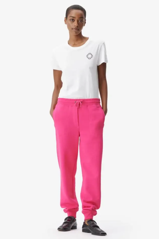 Women Pants and Skirts Lala Berlin Sweatpants Phini Cotton Mix Dragonfruit