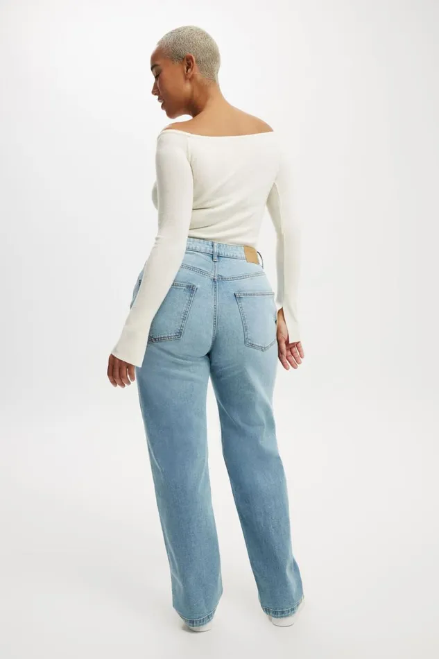 Women Pants Cotton On Curvy Stretch Straight Jean Cloud Blue Women Pants Cotton On Curvy Stretch Straight Jean Cloud Blue