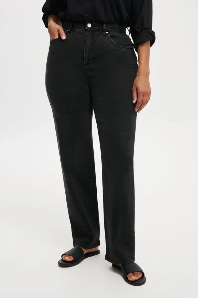 Women Pants Cotton On Curvy Stretch Straight Jean Graphite Black Women Pants Cotton On Curvy Stretch Straight Jean Graphite Black