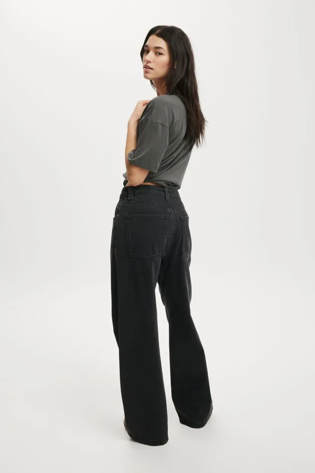 Women Pants Cotton On Super Baggy Jean Graphite Black Women Pants Cotton On Super Baggy Jean Graphite Black