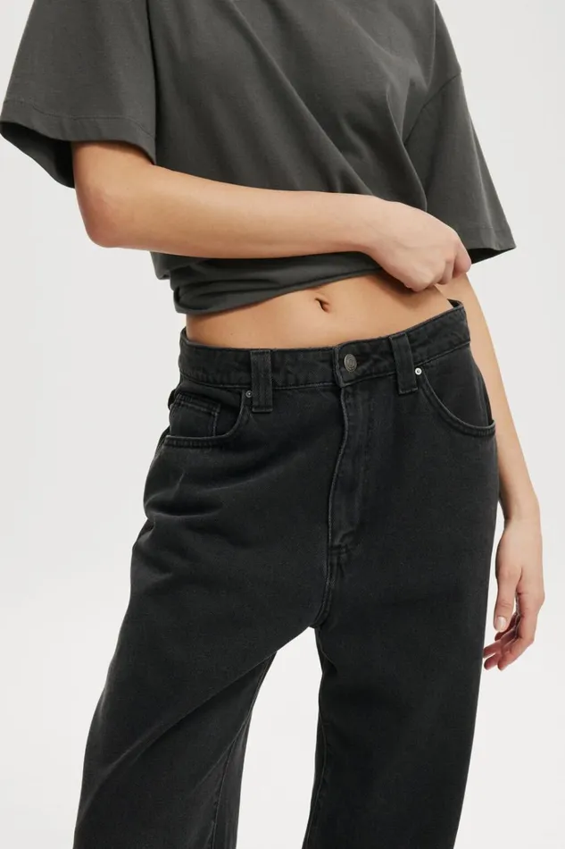 Women Pants Cotton On Super Baggy Jean Graphite Black Women Pants Cotton On Super Baggy Jean Graphite Black