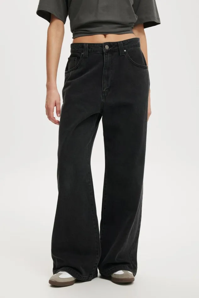 Women Pants Cotton On Super Baggy Jean Graphite Black Women Pants Cotton On Super Baggy Jean Graphite Black