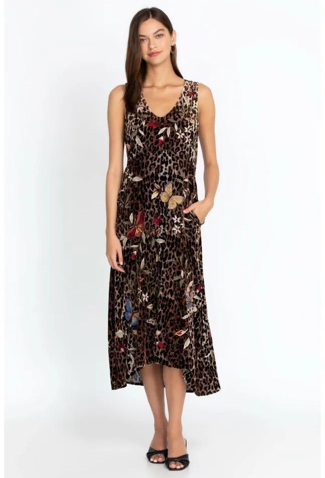Women Penelope Maxi Tank Dress Leopard Johnny Was Dresses