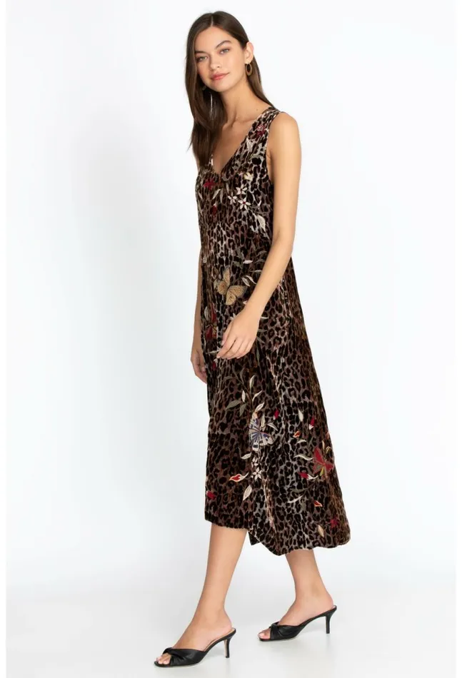 Women Penelope Maxi Tank Dress Leopard Johnny Was Dresses