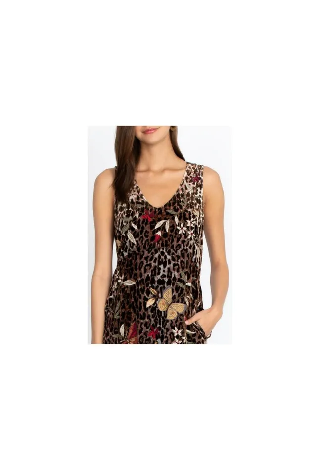 Women Penelope Maxi Tank Dress Leopard Johnny Was Dresses