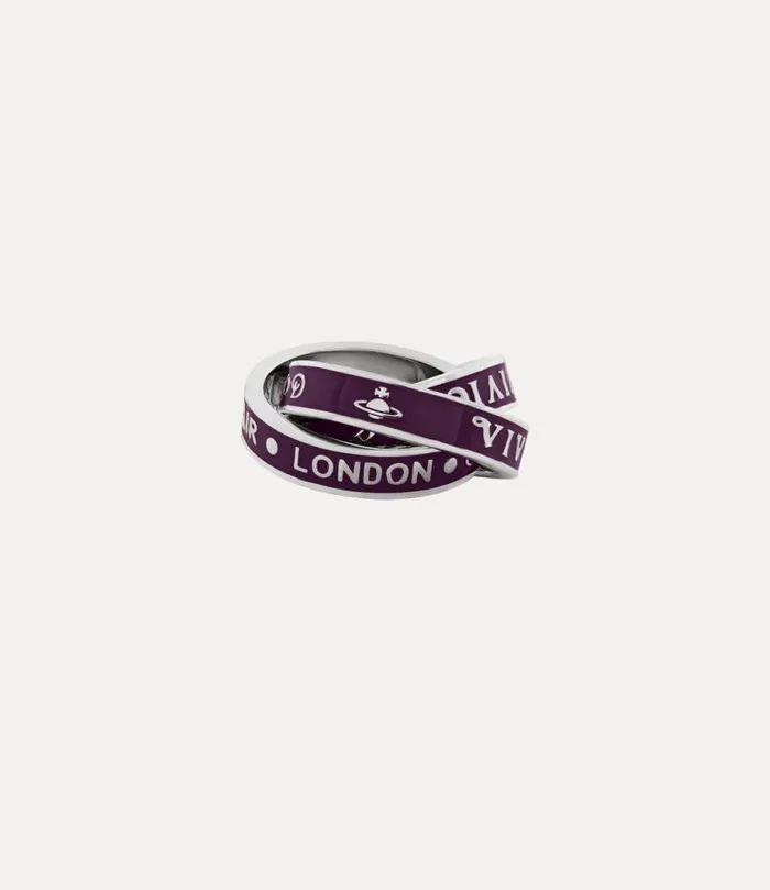 Women Percy Ring Platinumpurpleenamel Vivienne Westwood Rings