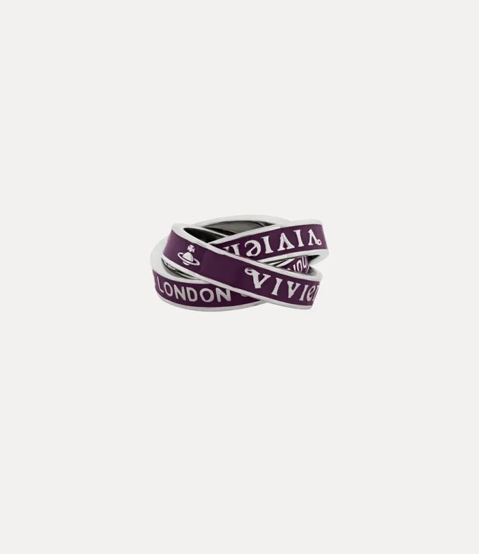 Women Percy Ring Platinumpurpleenamel Vivienne Westwood Rings Women Percy Ring Platinumpurpleenamel Vivienne Westwood Rings