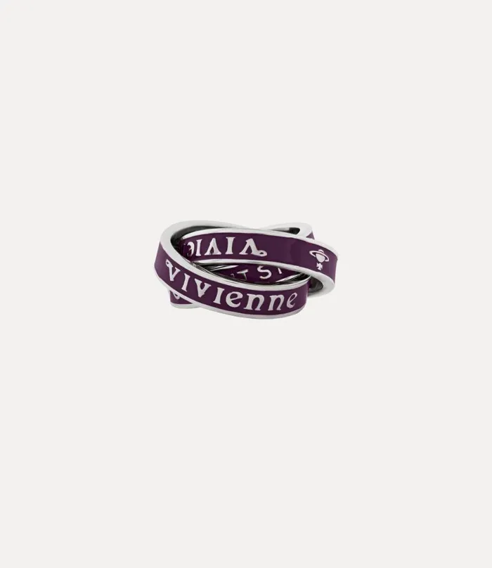 Women Percy Ring Platinumpurpleenamel Vivienne Westwood Rings Women Percy Ring Platinumpurpleenamel Vivienne Westwood Rings