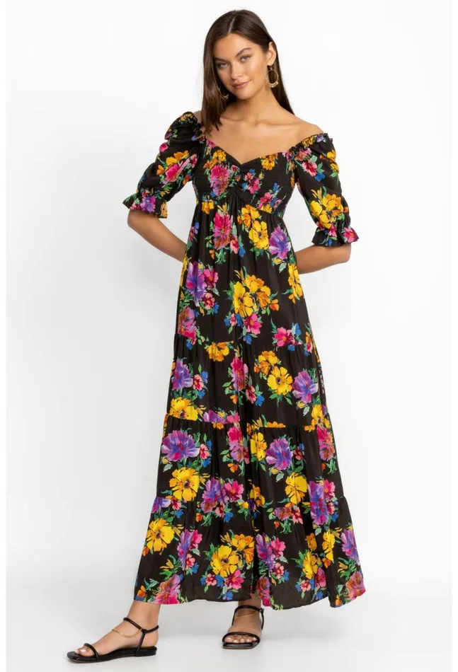 Women Poppy Silk Maxi Dress Poppy Johnny Was Dresses