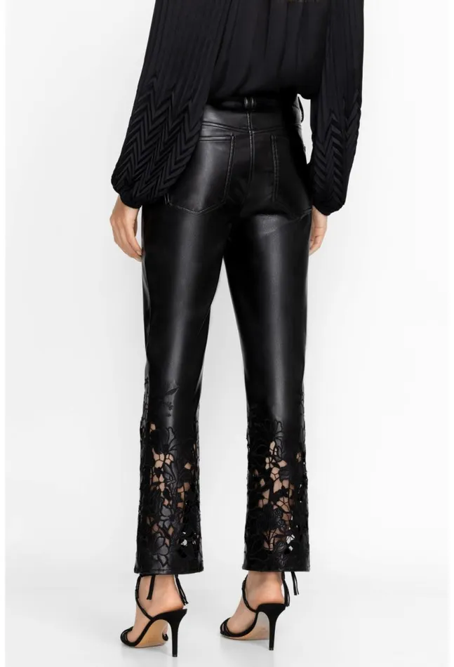 Women Portia Vegan Leather Pant Black Johnny Was Bottoms