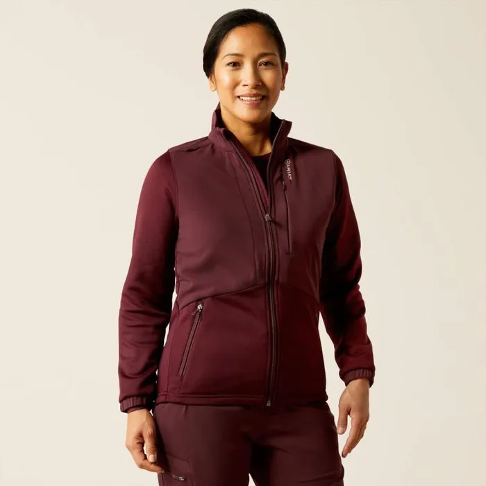 Women Scrubs Ariat Sina Fleece Scrub Jacket Winetasting