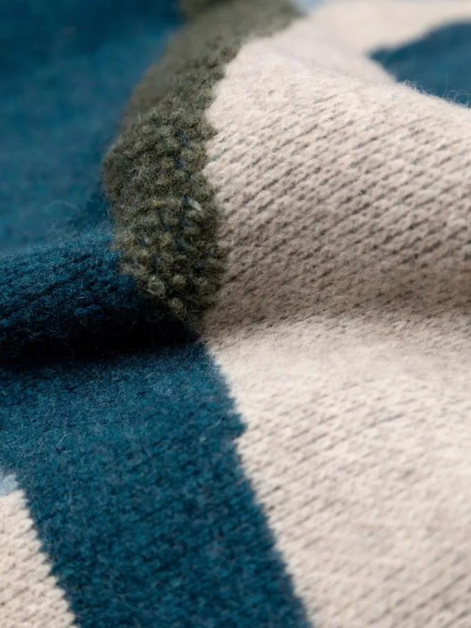 Women Shale Stitch Jumper Naturalblue Multi Finisterre Knitwear