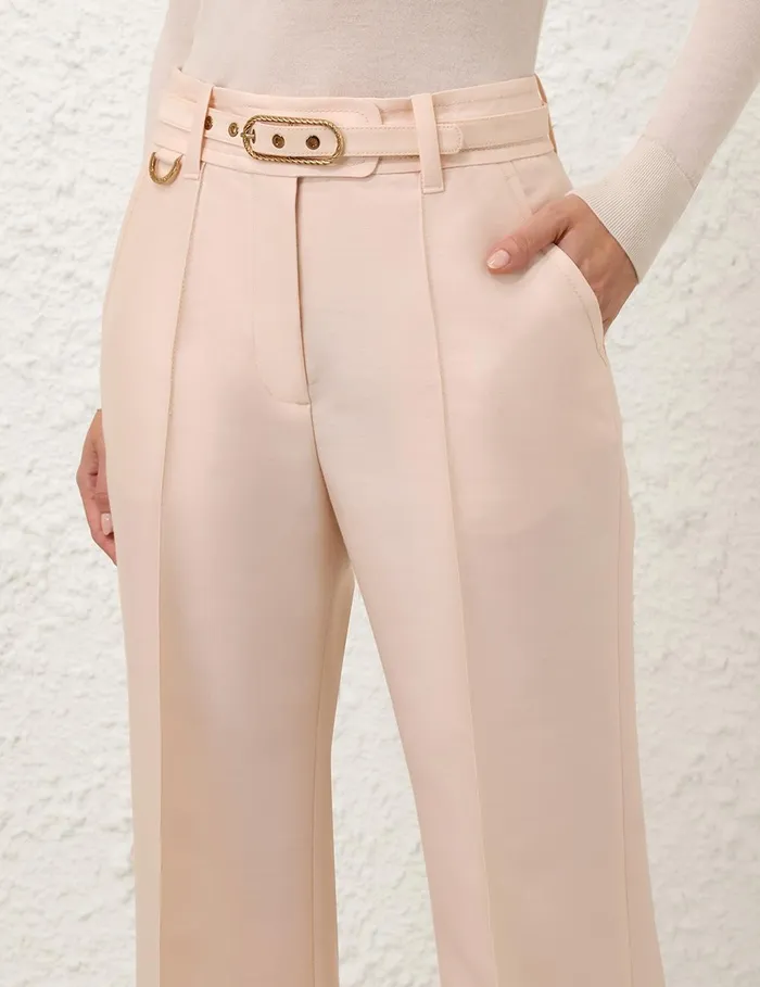 Women Shorts and Pants Zimmermann Eden Wide Leg Pant Macadamia
