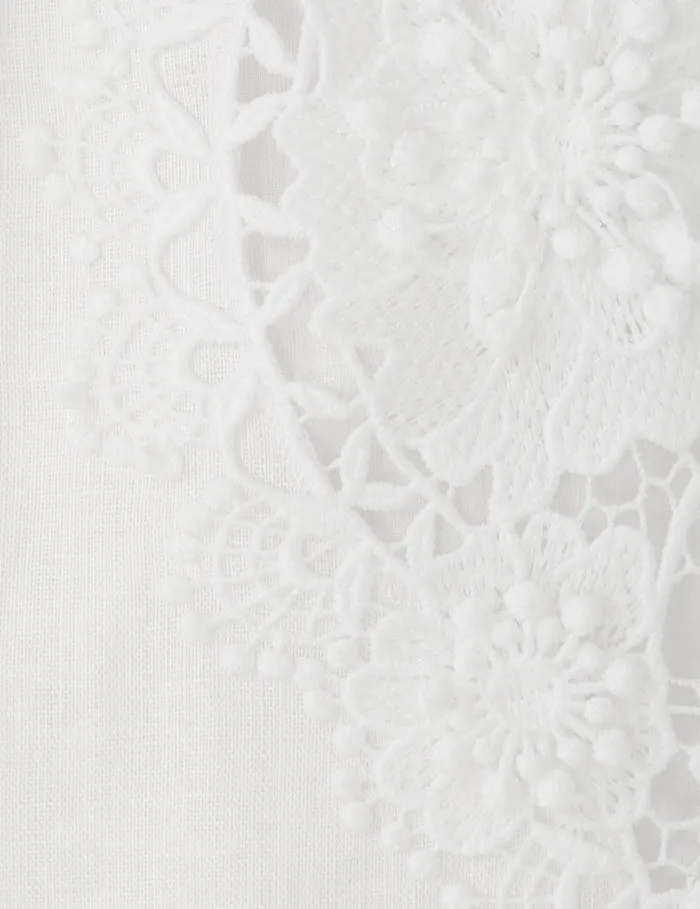 Women Shorts and Pants Zimmermann Halliday Lace Flower Pant Ivory