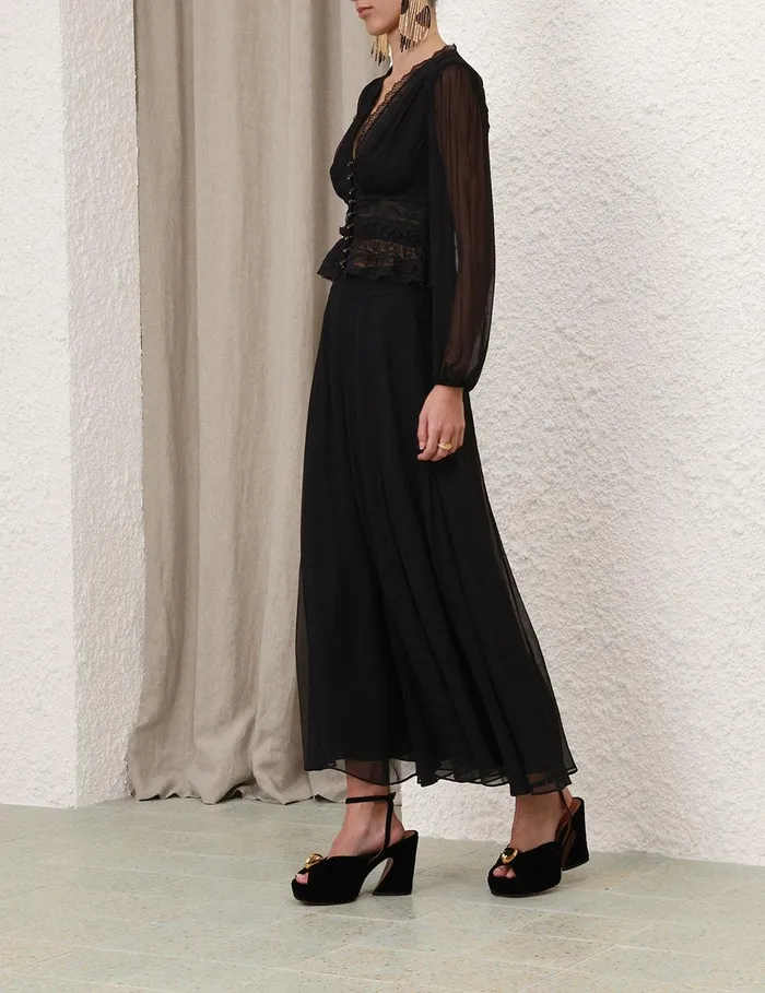 Women Shorts and Pants Zimmermann Illustration Flare Culotte Black