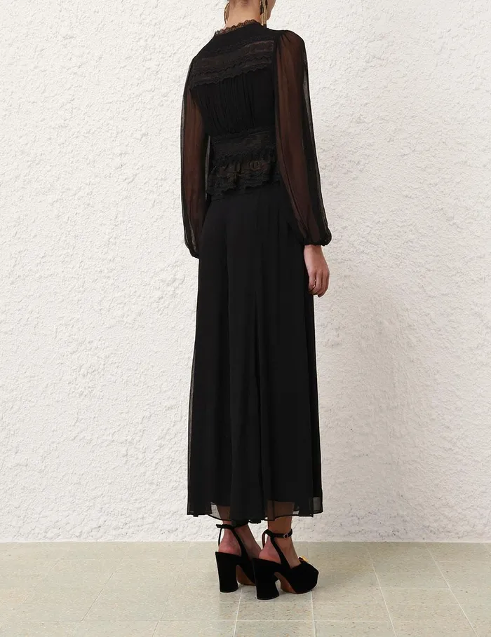 Women Shorts and Pants Zimmermann Illustration Flare Culotte Black