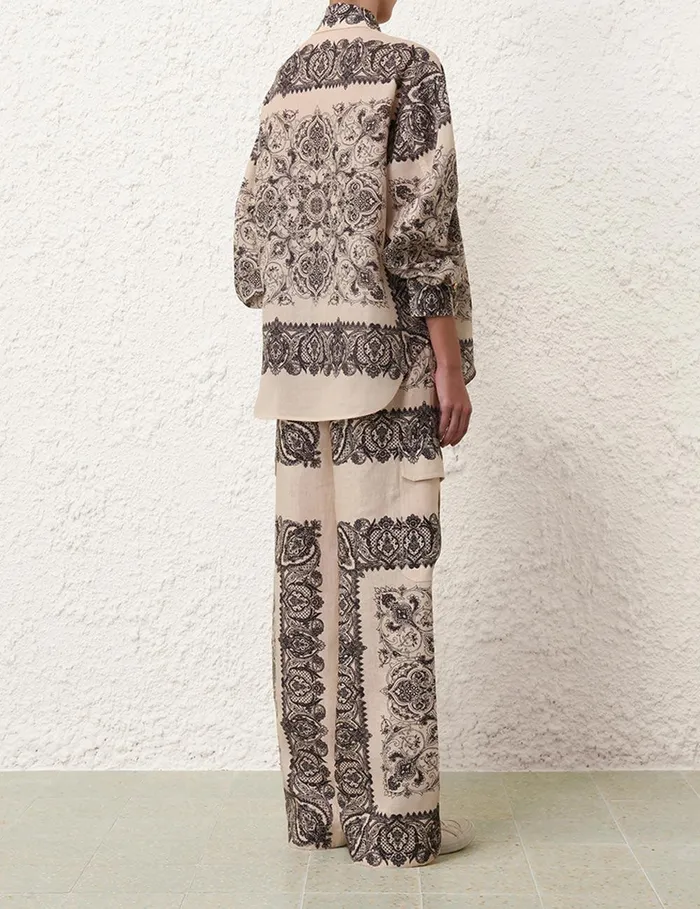Women Shorts and Pants Zimmermann Utility Track Pant Tea Paisley