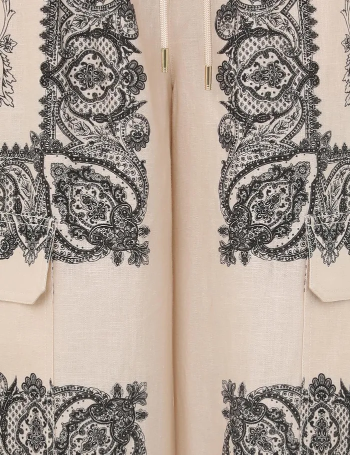 Women Shorts and Pants Zimmermann Utility Track Pant Tea Paisley