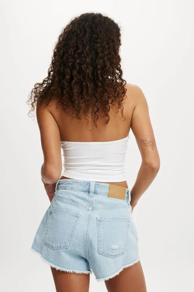 Women Shorts Cotton On Cheeky Denim Short Crystal Blue