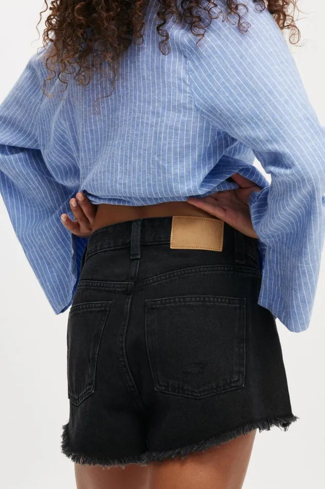 Women Shorts Cotton On Cheeky Denim Short Graphite Black