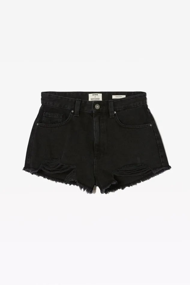 Women Shorts Cotton On Cheeky Denim Short Graphite Black