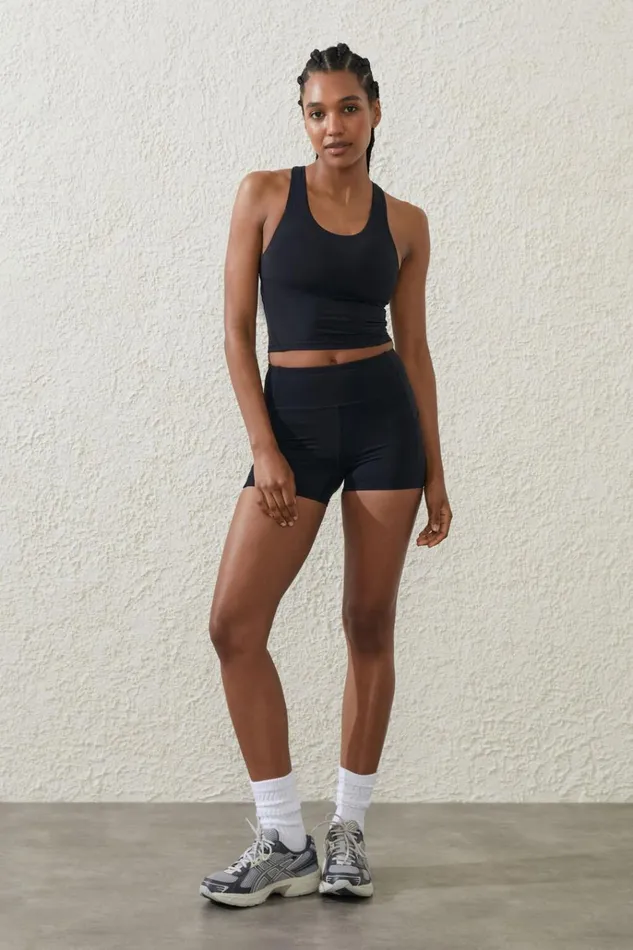Women Shorts Cotton On Ultra Luxe Mesh Shortie Short Black