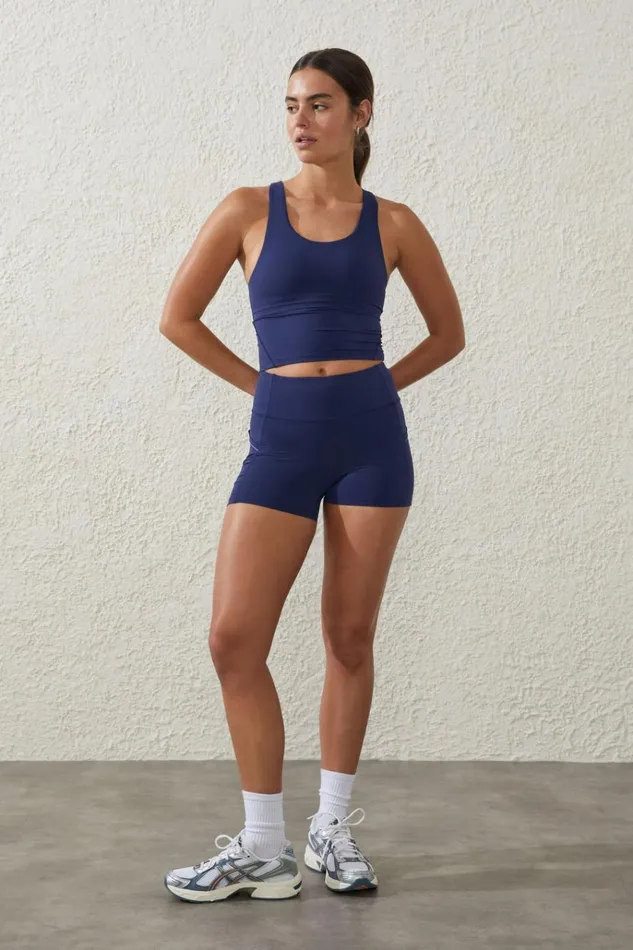 Women Shorts Cotton On Ultra Luxe Mesh Shortie Short Quiet Skyav Stitch