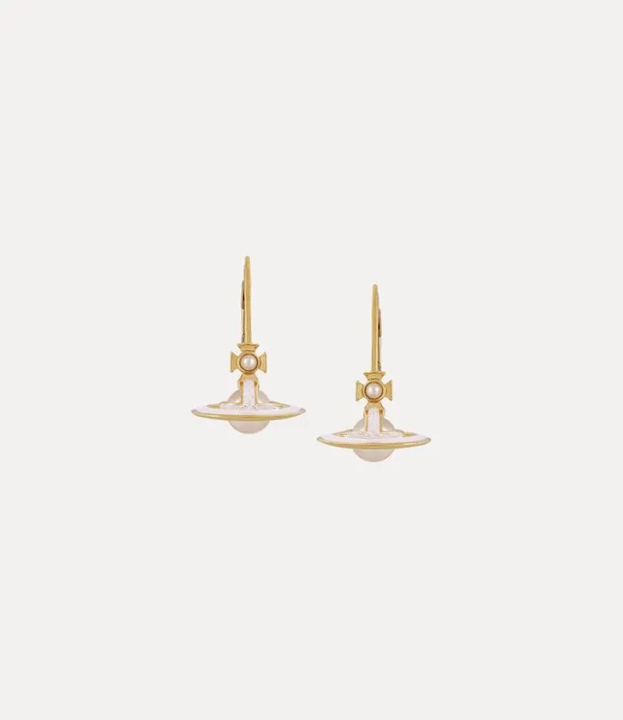 Women Simonetta Earrings Goldcreamrosepearllightlavenderenamel Vivienne Westwood Earrings Women Simonetta Earrings Goldcreamrosepearllightlavenderenamel Vivienne Westwood Earrings