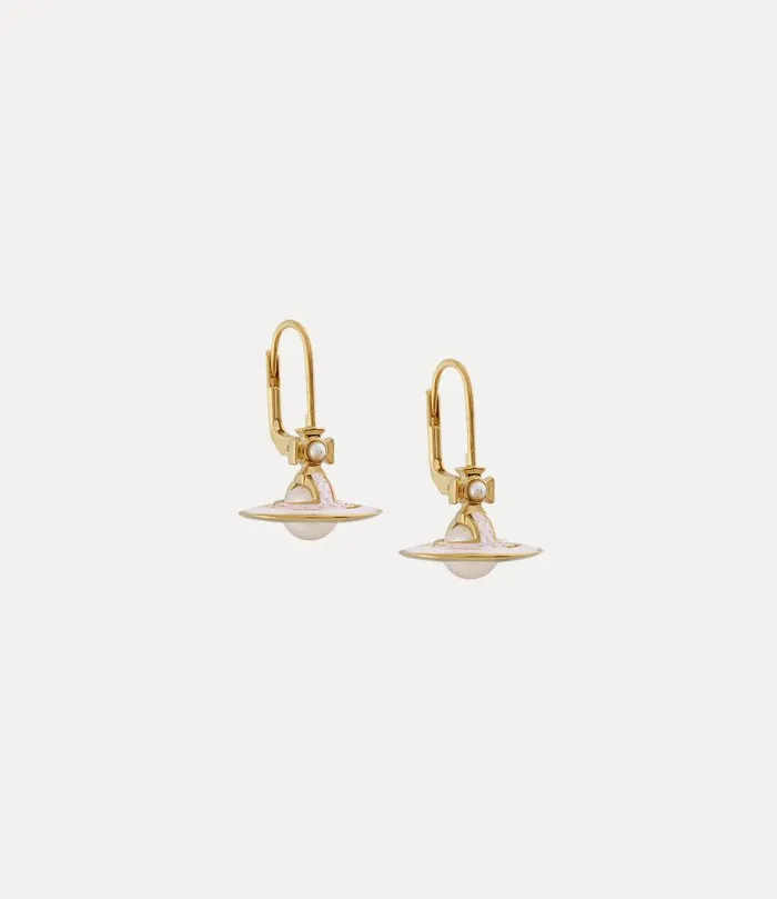 Women Simonetta Earrings Goldcreamrosepearllightlavenderenamel Vivienne Westwood Earrings Women Simonetta Earrings Goldcreamrosepearllightlavenderenamel Vivienne Westwood Earrings