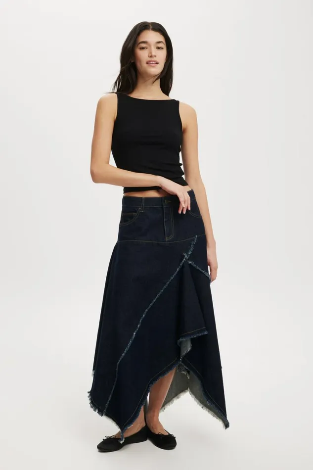 Women Skirts Cotton On Harper Denim Midi Skirt Indigo