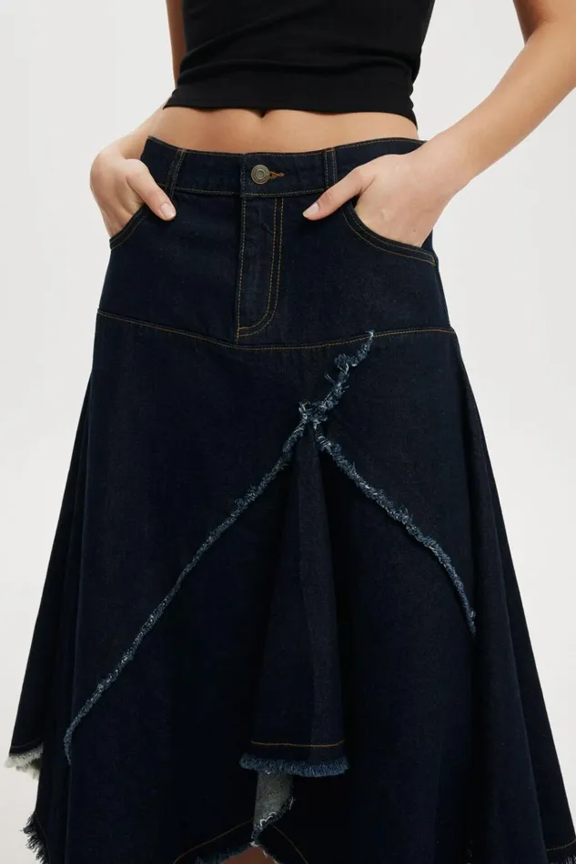 Women Skirts Cotton On Harper Denim Midi Skirt Indigo