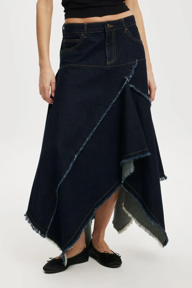 Women Skirts Cotton On Harper Denim Midi Skirt Indigo