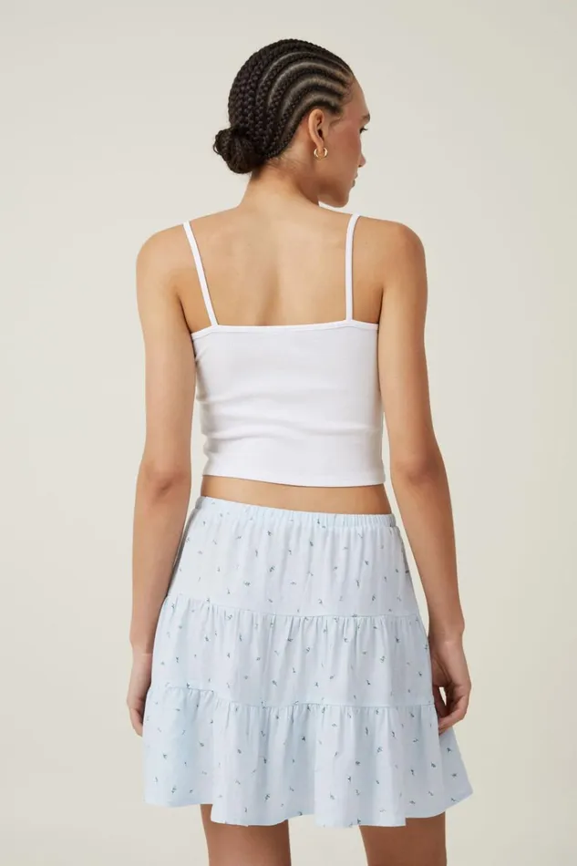 Women Skirts Cotton On Haven Tiered Mini Skirt Rowena Rose Breezy Blue